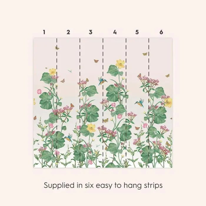 Laura Ashley Llanelli Mural Wallpaper - 140346FXST - Green/Multi
