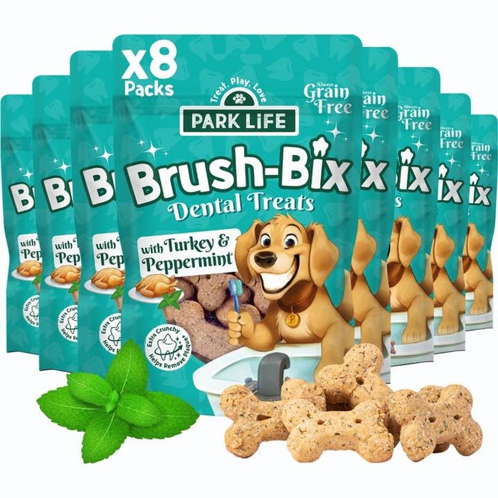 Park Life Brush-Bix Dog Biscuits Turkey & Peppermint 100g