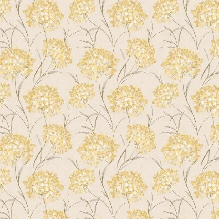 Laura Ashley Giselle Wallpaper -140330 - Ochre