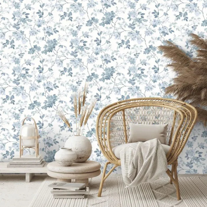 Laura Ashley Yewland Wallpaper - 130107 - Seaspray