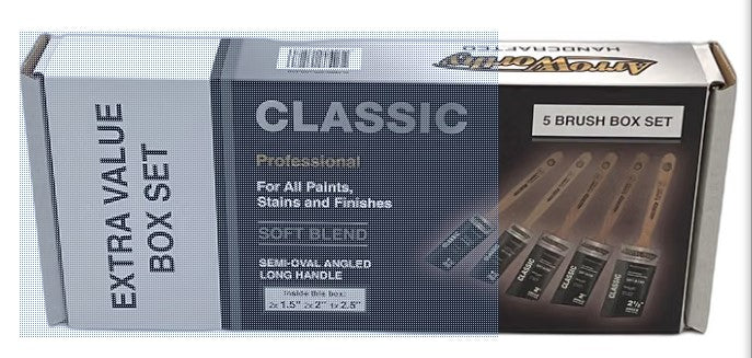 Arroworthy  Classic 5PK Semi-Oval Angled Long Handled Box Set