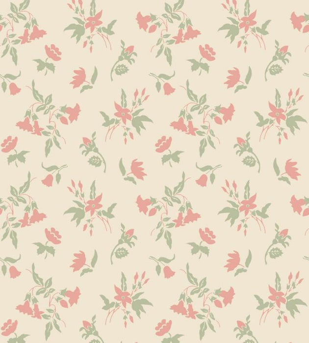 Auguste Wallpaper by Farrow & Ball BP6503 White Tie / Blooth Pink