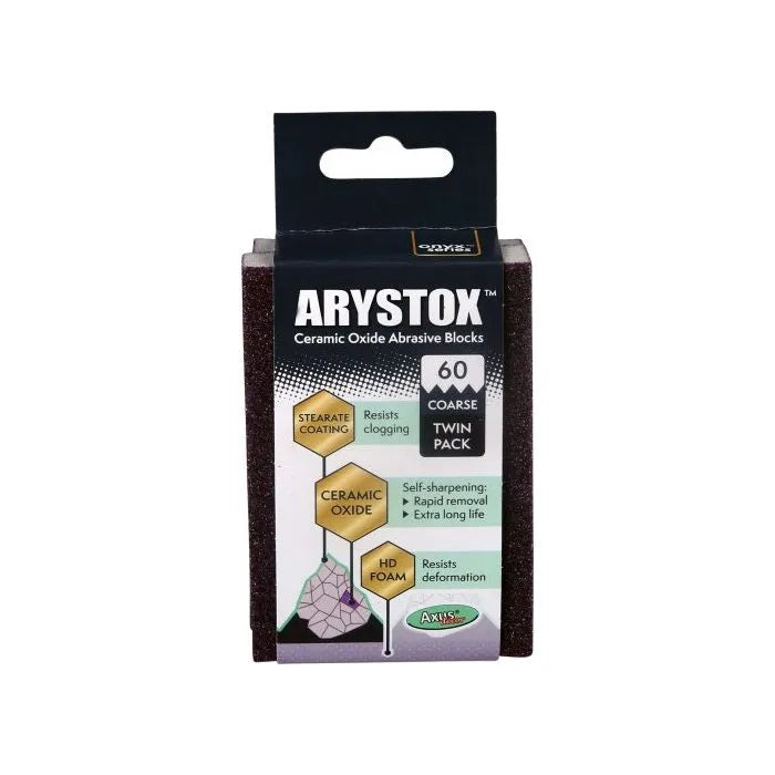 Axus Arystox Ceramic Oxide Abrasive HD Blocks Twin Pack P60