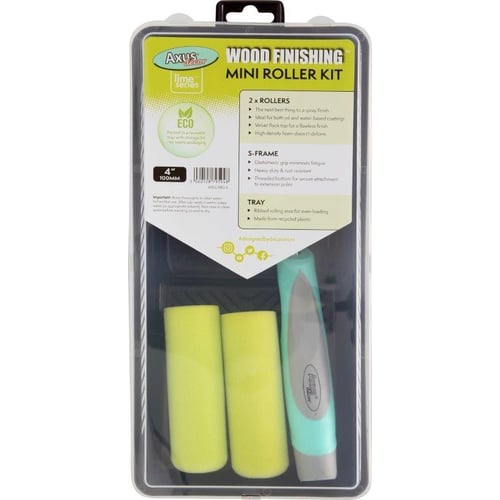 Axus Wood Finishing Lime Mini Rollers