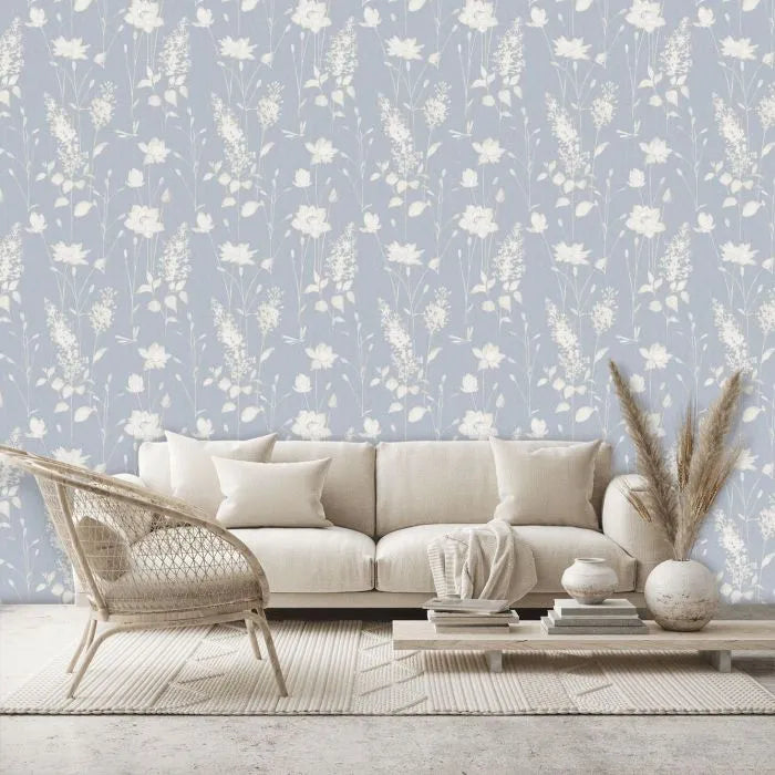 Laura Ashley Wallpaper Dragonfly Garden 113343 Chalk Blue