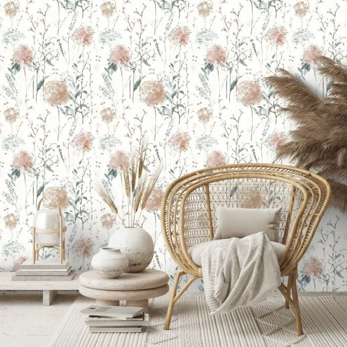 Laura Ashley Pallington Bloom Wallpaper - 130104 - Plaster Pink