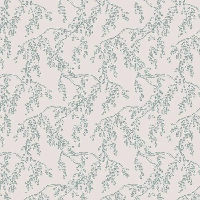 Laura Ashley Rainham Willow Wallpaper - 140334 - Newport Bliue
