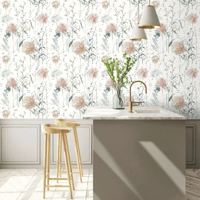Laura Ashley Pallington Bloom Wallpaper - 130104 - Plaster Pink