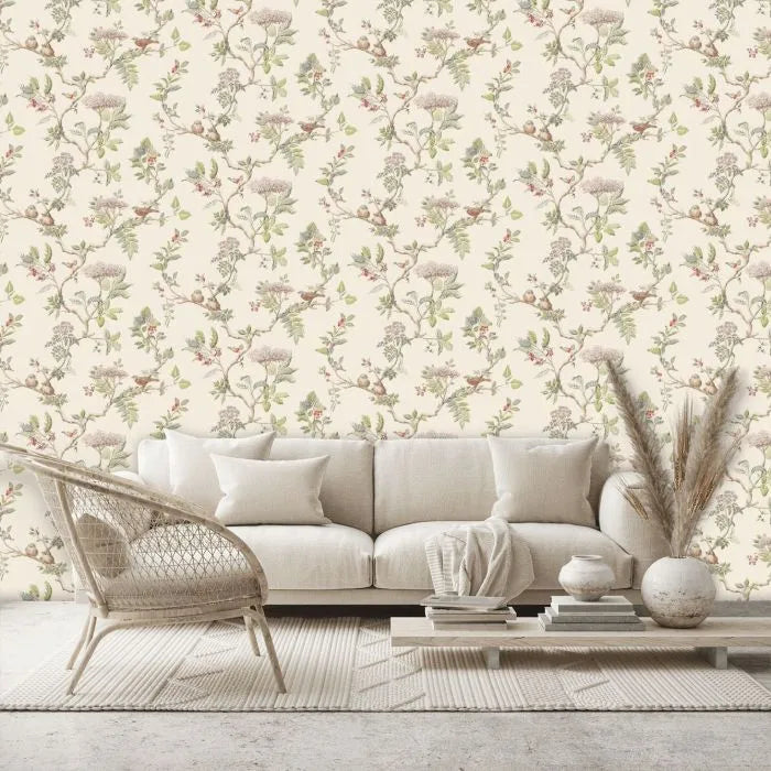 Laura Ashley Wallpaper Elderwood Natural 113346