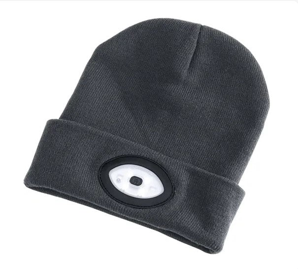 Draper Beanie Hat c/w Rechargeable Torch - Grey 99522