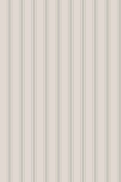 Farrow & Ball Wallpaper Block Print Stripe BP757 Grey / White