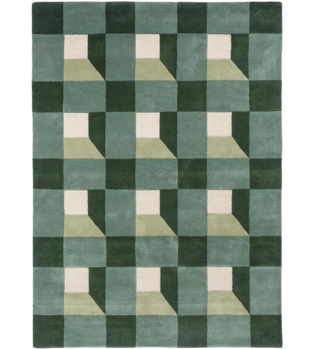 Harlequin Blocks Rug Fern