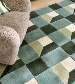 Harlequin Blocks Rug Fern