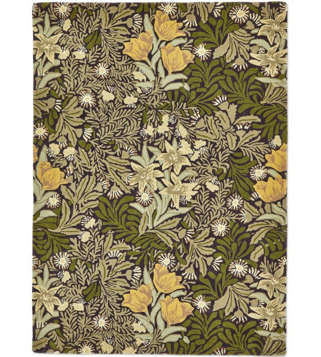 Morris & Co Oak Rug Bower Twining Vine Green