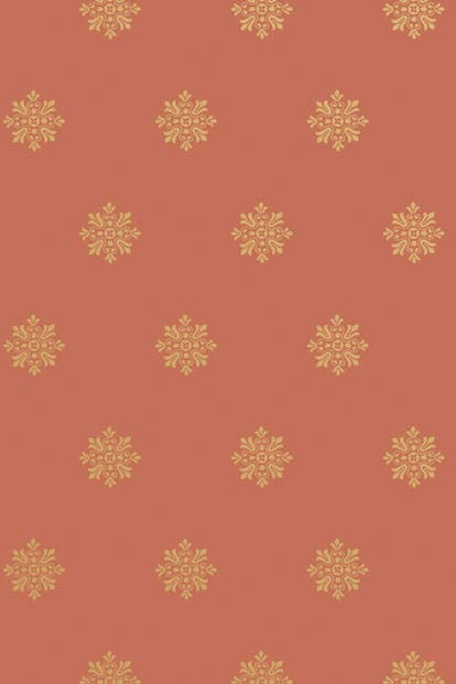 Farrow & Ball Wallpaper Brockhampton Star BP 532 Gold / Deep Coral