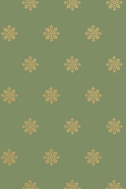 Farrow & Ball Wallpaper Brockhampton Star BP 546 Metallic Gold / Green