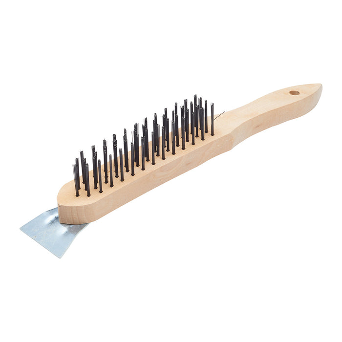 ProDec 4 row 11" First Task Wire Brush C/W Scraper- BWB4