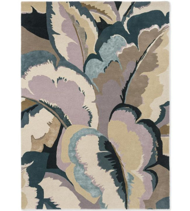 Harlequin Calathea Rug Shiitake/Wild Water