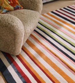 Harlequin Calla Stripe Rug Pomegranate/Clementine