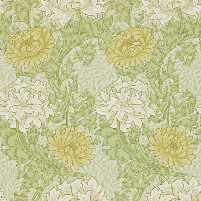 Morris & Co Chrysanthemum Pale Olive Wallpaper