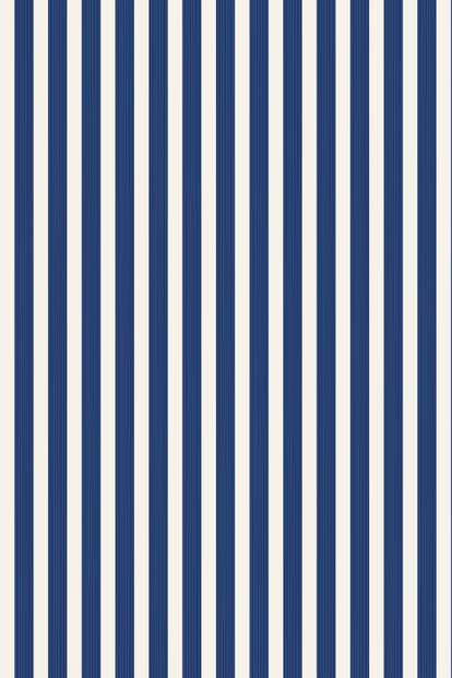 Farrow & Ball Wallpaper Closet Stripe ST 364 Indigo Blue / Off White