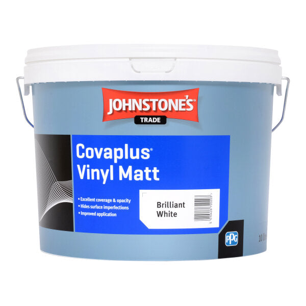 Johnstone's Trade Covaplus Vinyl Matt Emulsion Brilliant White