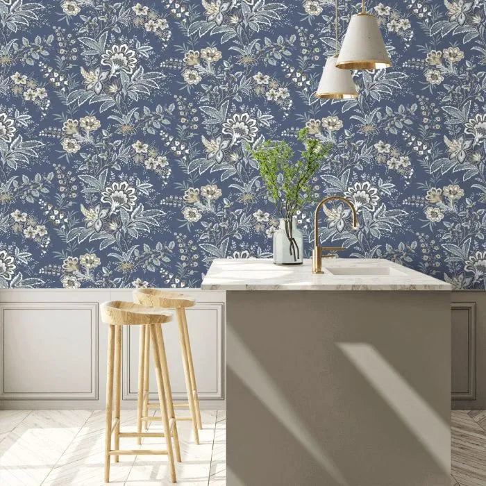 Laura Ashley Marlbrook Wallpaper - 130097 - Dusky Seaspray