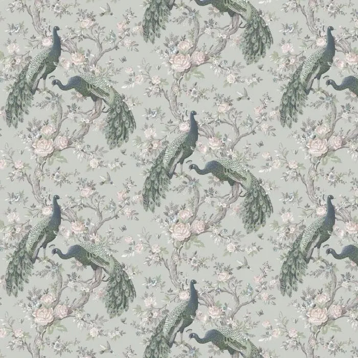 Laura Ashley Belvedere Wallpaper - 130113 - Sage Green