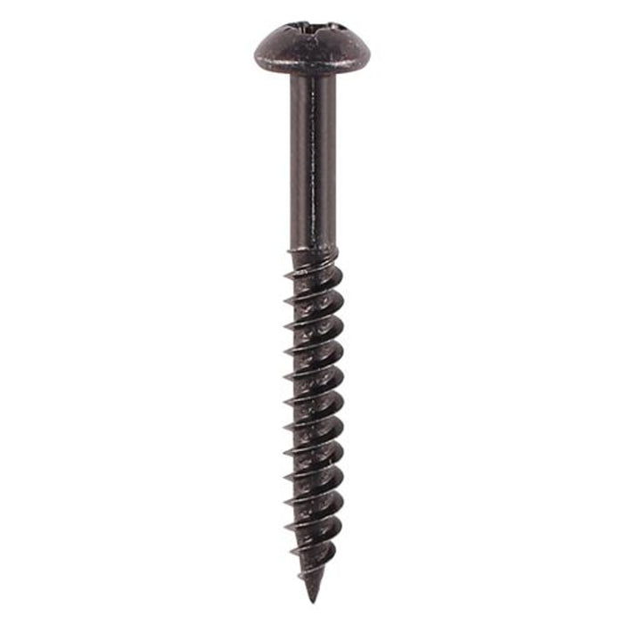 Timco Blackjax Woodscrew PZ2 RND - 8 x 1 1/2 10 PCS