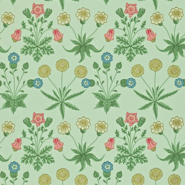 Morris & Co Daisy Pale Green/Rose Wallpaper