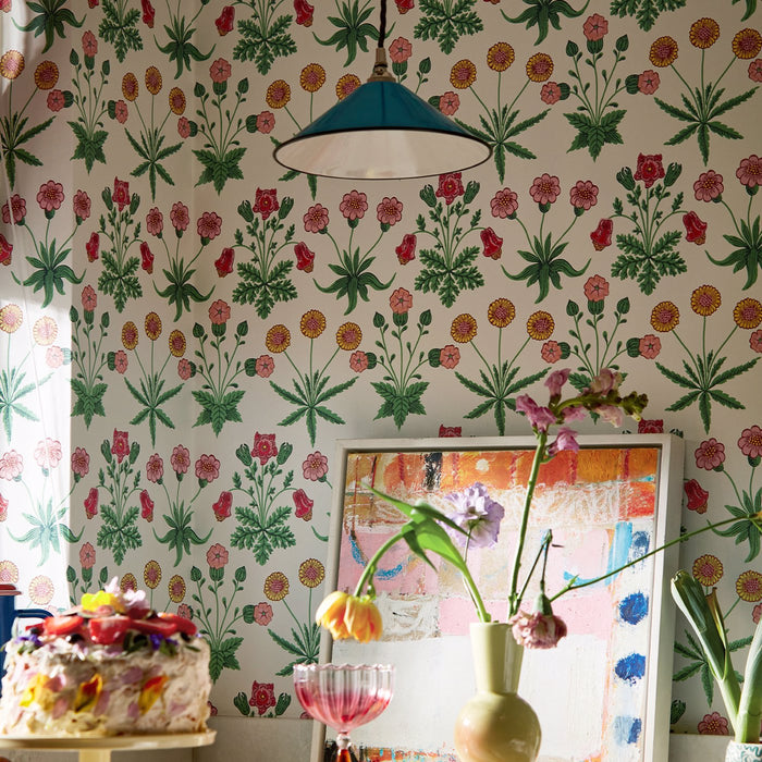 Morris & Co Daisy Strawberry Fields Wallpaper