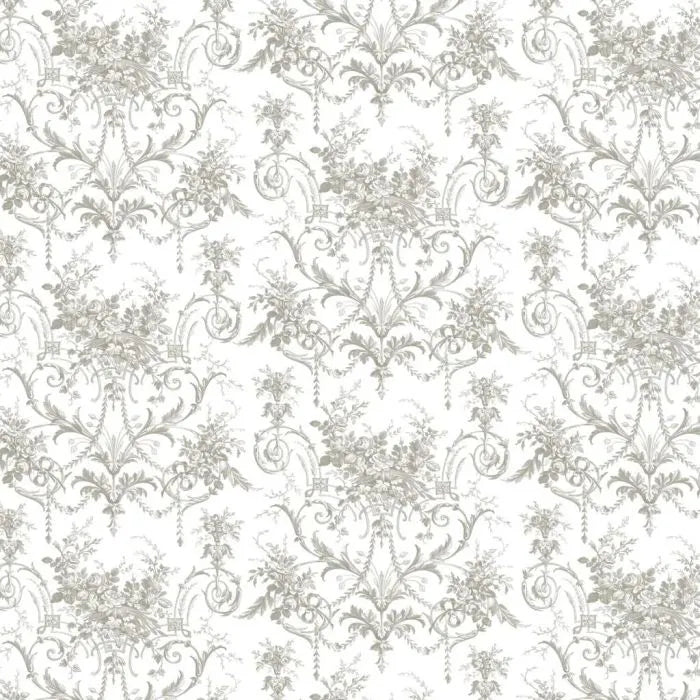 Laura Ashley Tuileries Wallpaper - 130111 - Dark Dove Grey