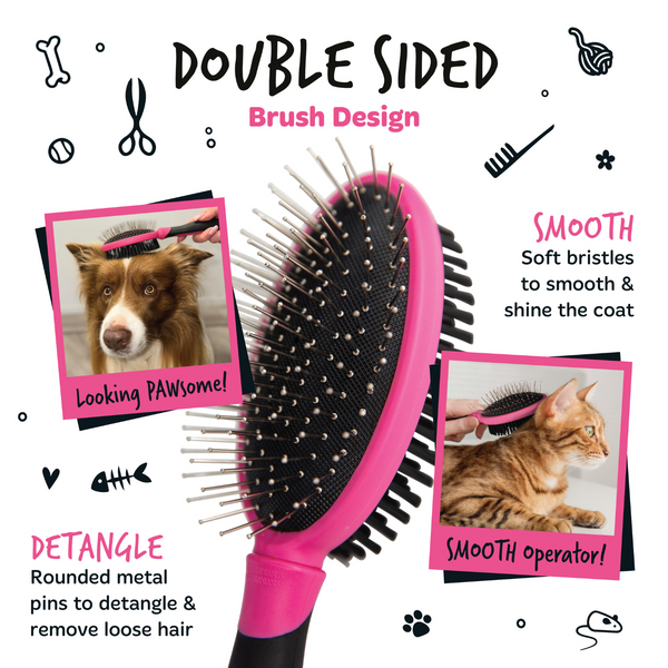 Bugalugs 2-in-1 Double Sided Grooming Brush
