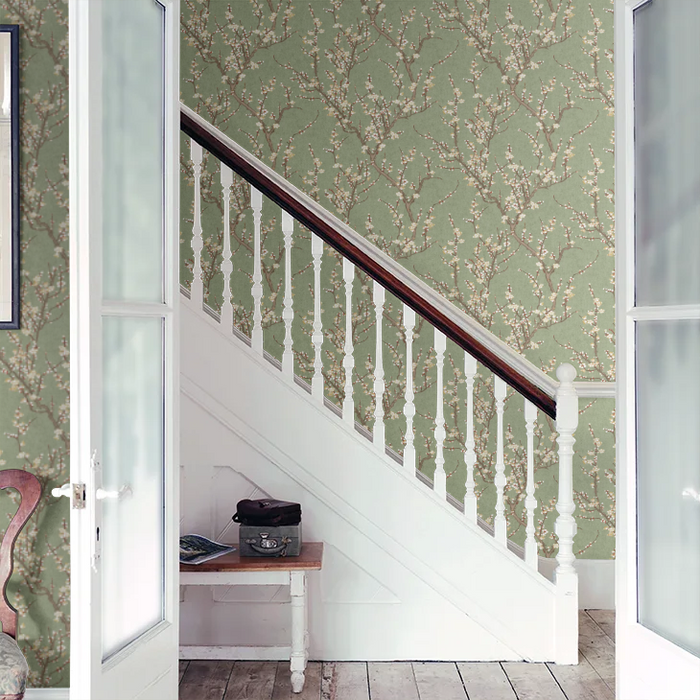 Galerie Spring Blossom Wallpaper Matt Green 1903-4