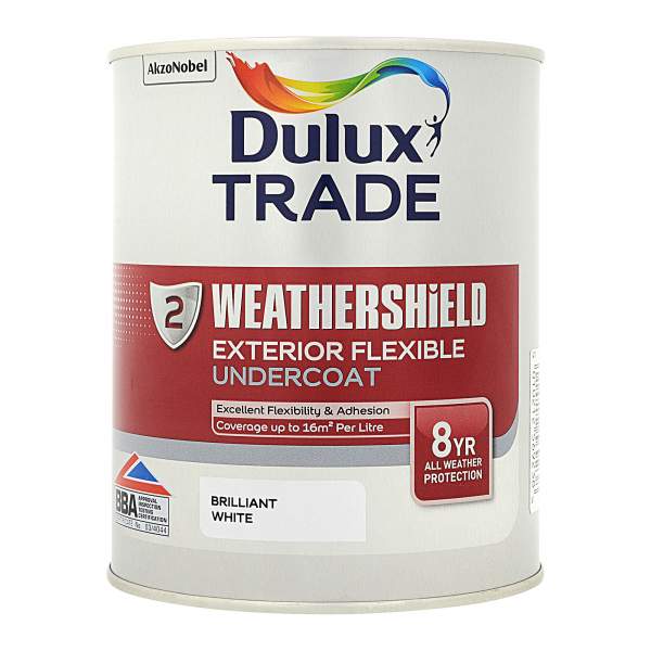 Dulux Trade Brilliant White Weathershield Flexible Quick Dry Undercoat