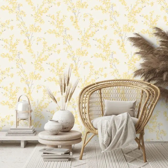 Laura Ashley Wallpaper Forstyhia Sunshine 113350