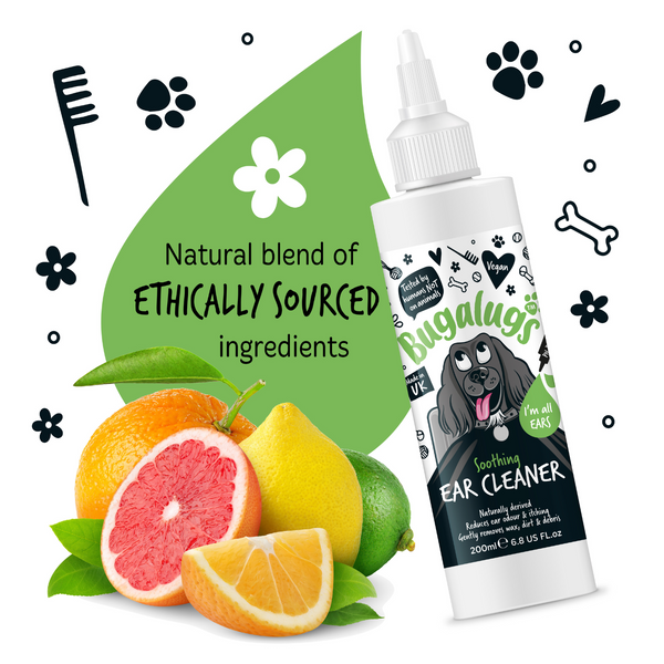 Bugalugs 200ml Bottle Soothing Ear Cleaner For Dogs