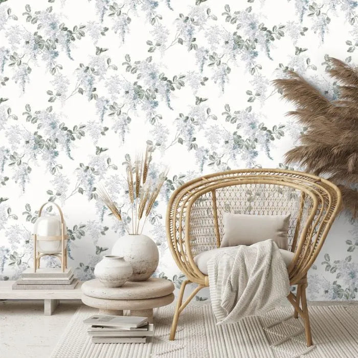 Laura Ashley Mirabelle Wallpaper - 130106 - Pale seaspray