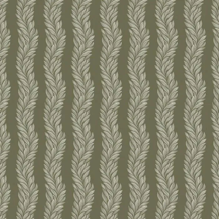 Laura Ashley Coulderton Leaves Wallpaper - 140321 - Grape