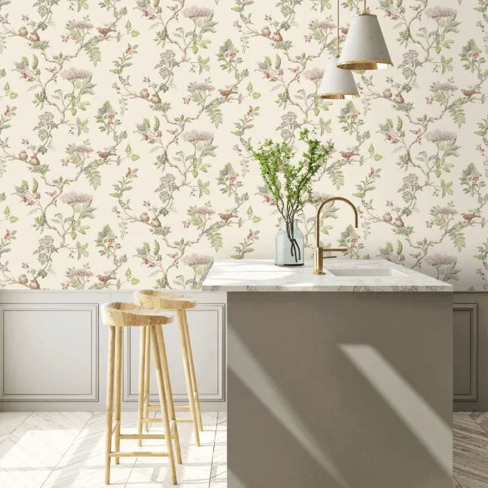 Laura Ashley Wallpaper Elderwood Natural 113346