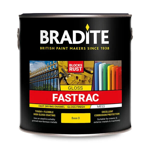 Bradite 2.5ltr Fastrac Satin Black - Fast Drying Enamel
