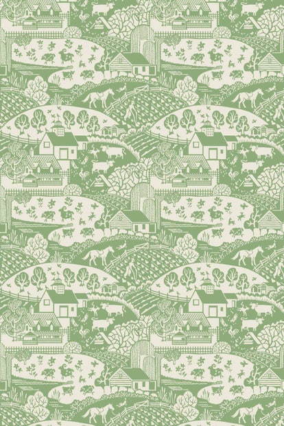 Farrow & Ball Wallpaper Gable BP5403 Apple