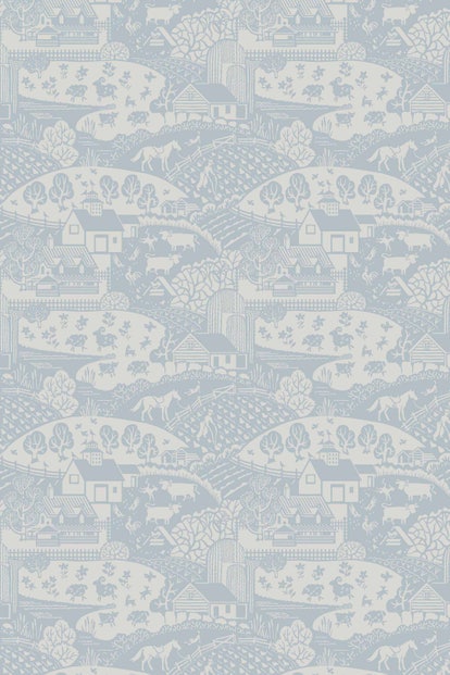 Farrow & Ball Wallpaper Gable BP5404 Blue