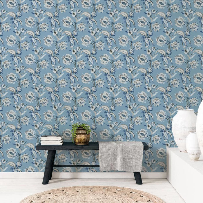 Galerie Abstract Floral Wallpaper Blue 18553