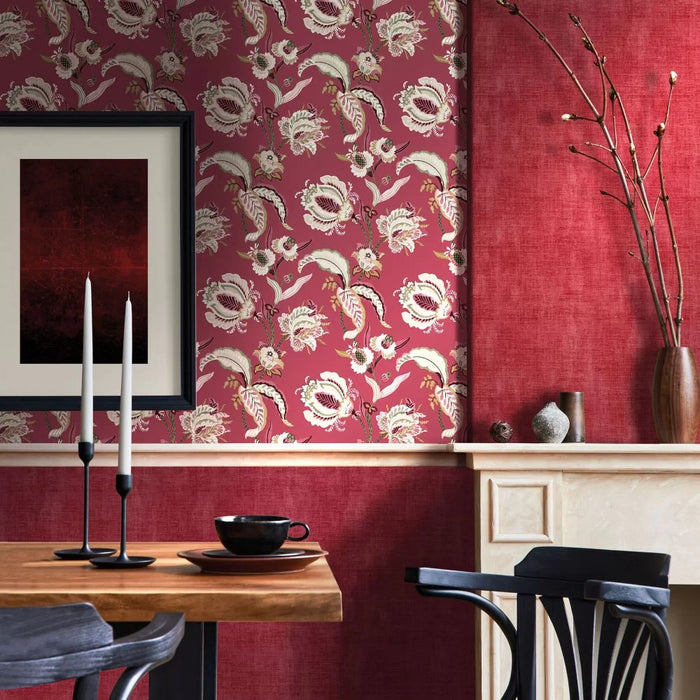 Galerie Abstract Floral Wallpaper Red 18554