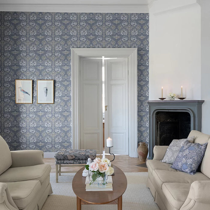 Galerie African Marigold Wallpaper Blue 82024