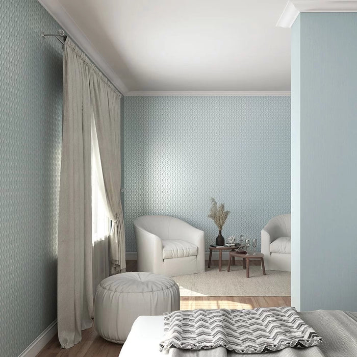 Galerie Diamond Stripe Wallpaper Slate Blue 33653