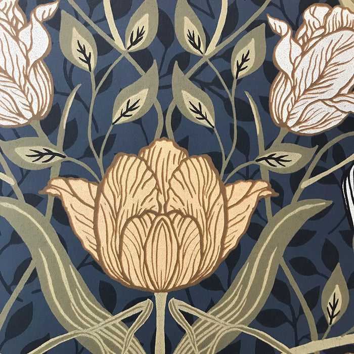 Anemone Wallpaper Filippa Dark Blue/sage Green 44106