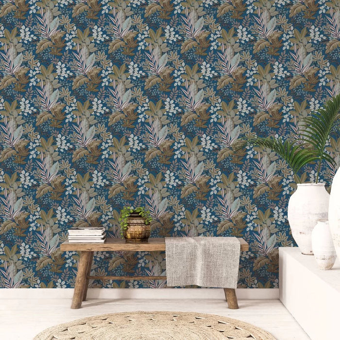 Galerie Foliage Wallpaper Blue 18509