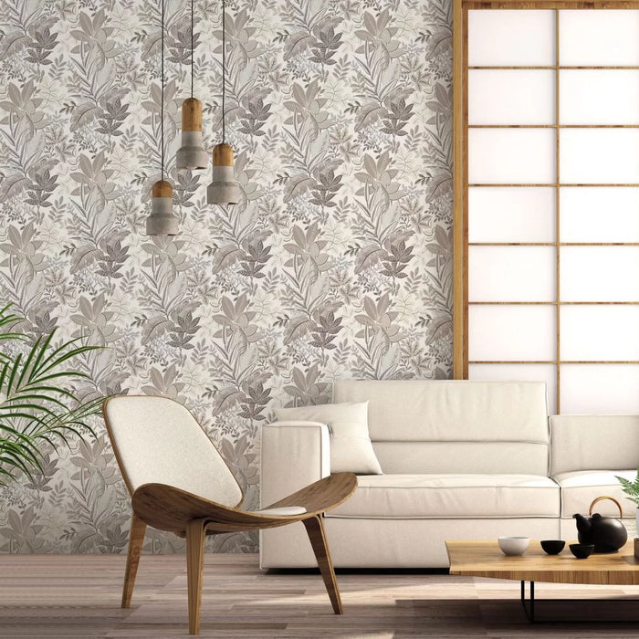 Galerie Foliage Wallpaper Grey 18506